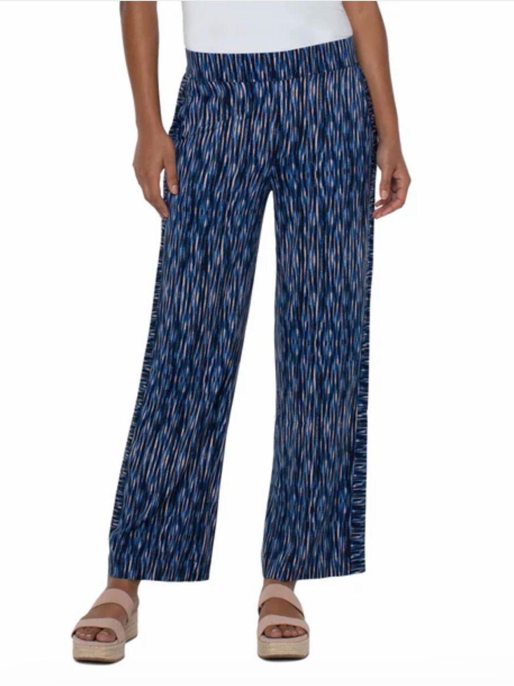 LIVERPOOL LM4607EZP01 ABSTRACT PRINT WIDE LEG CROP